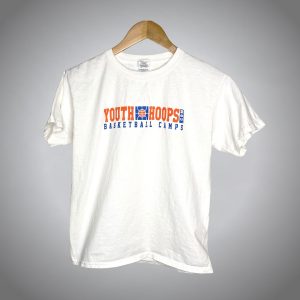 White Youth Hoops Tee Shirt