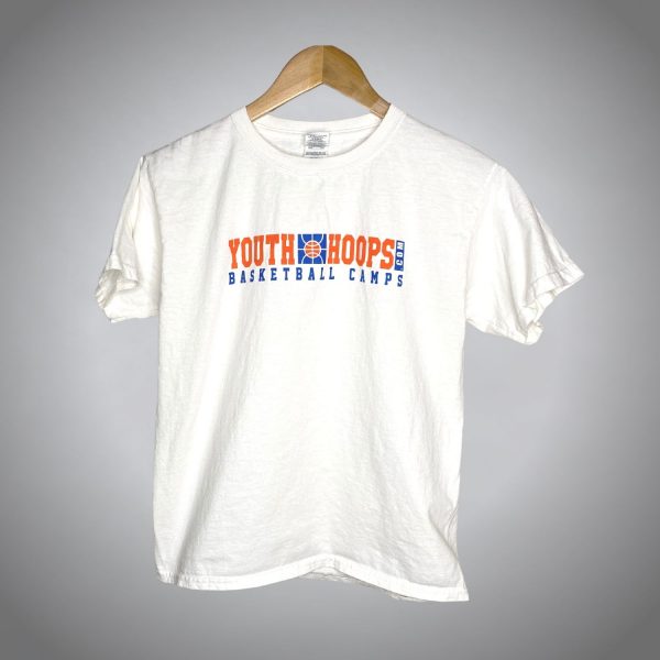 White Youth Hoops Tee Shirt